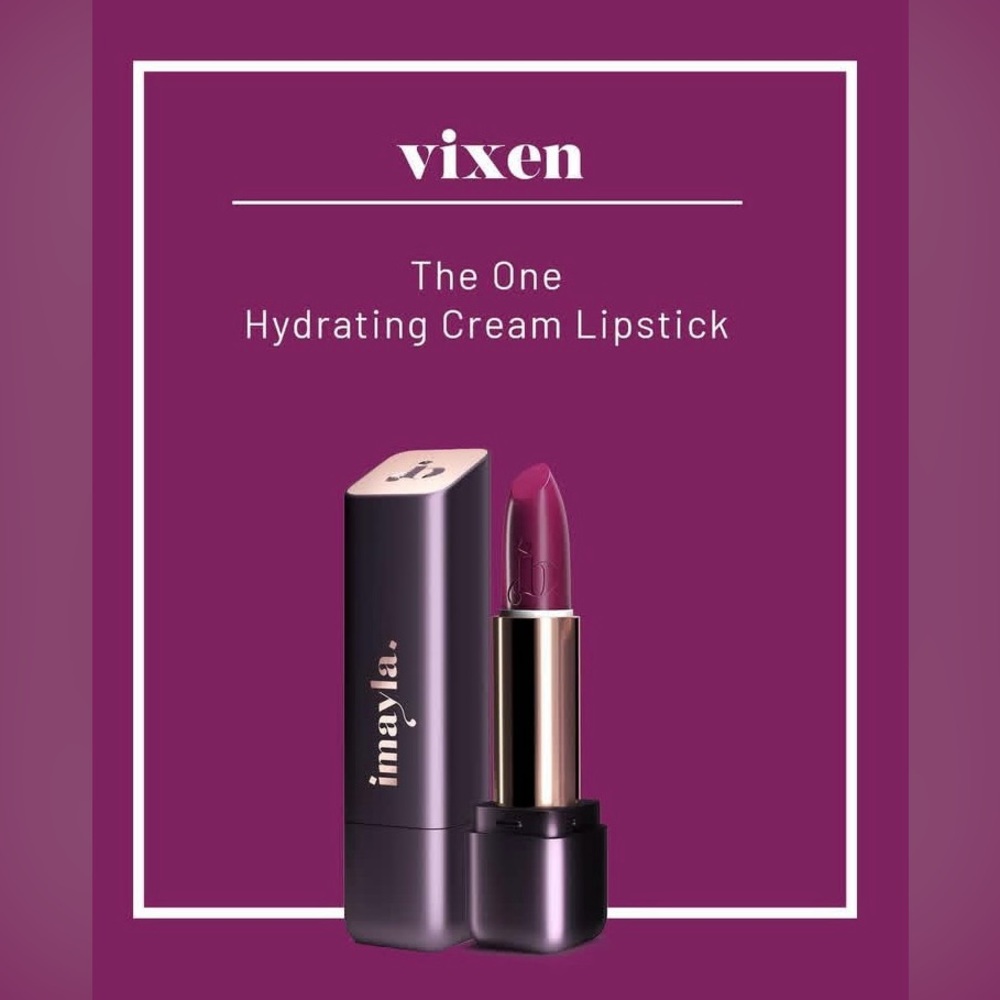 Imayla Vixen Hydrating Cream Lipstick - Plum Shade NIB